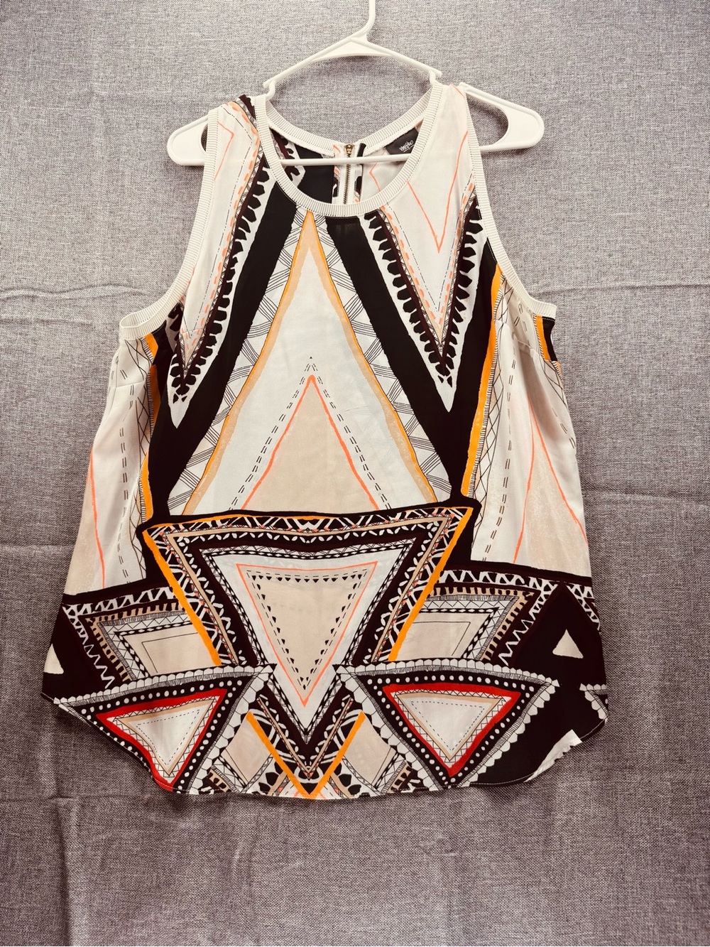 Mossimo Supply Co. Geometric Print Racerback Tank - Black, Cream, Orange, Red